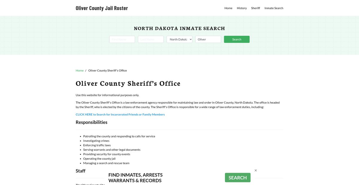 Preview of olivercountyjail.org