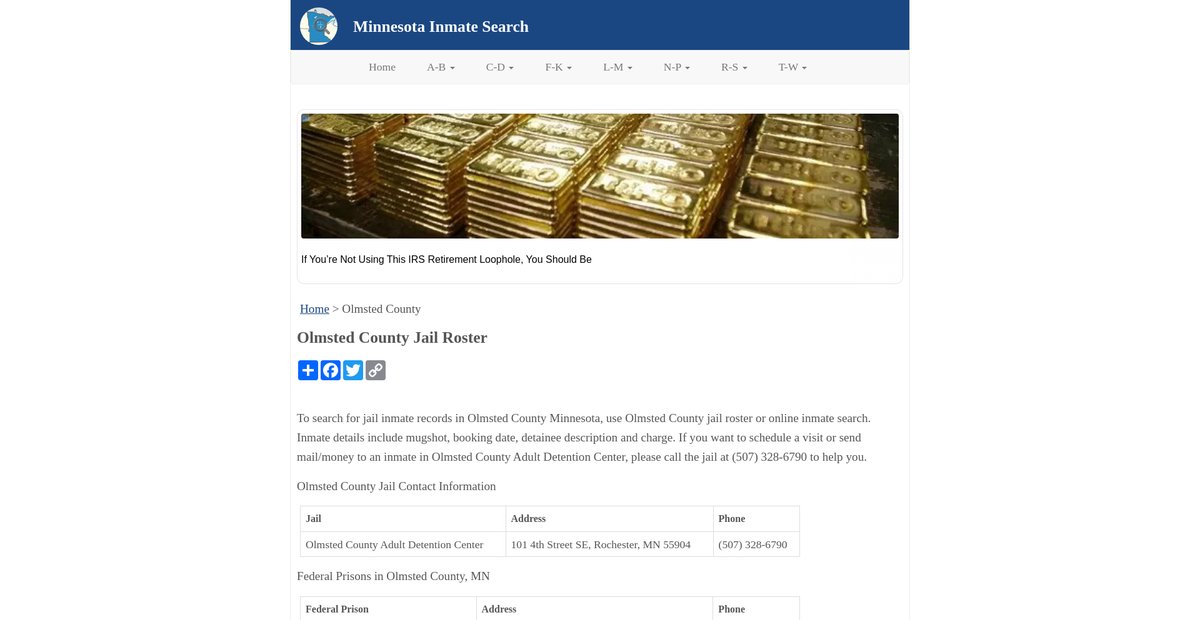 Preview of inmatesearchmn.org