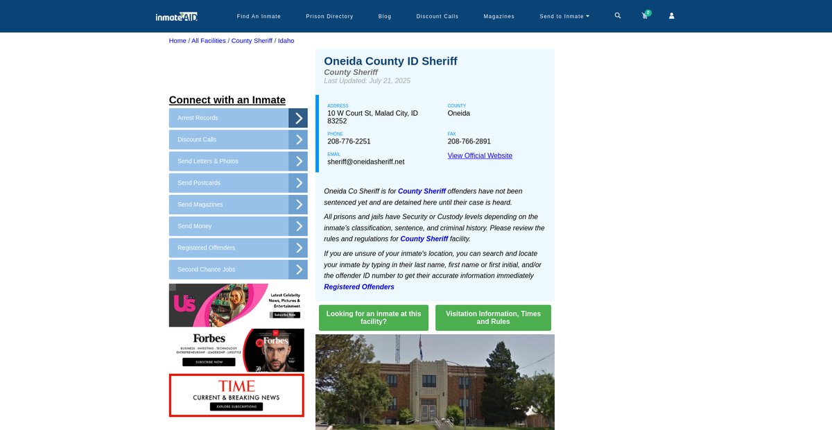 Preview of inmateaid.com