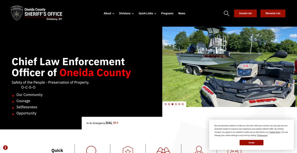 Preview of sheriff.oneidacountyny.gov