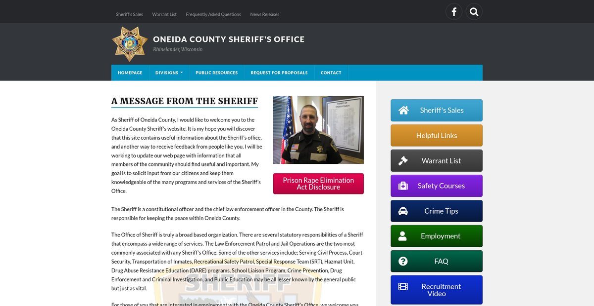 Preview of oneidasheriff.org