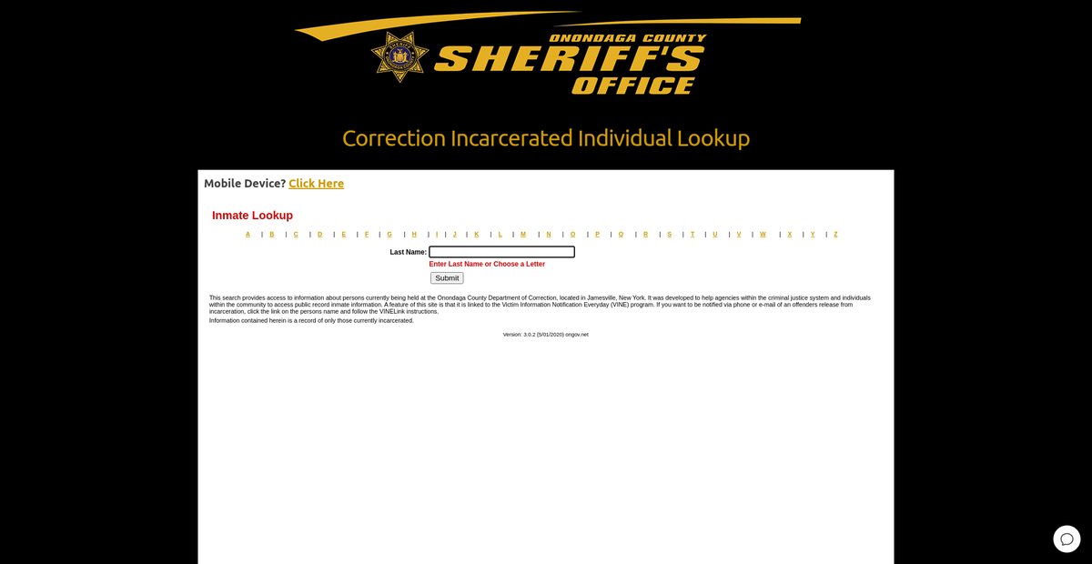 Preview of sheriff.ongov.net