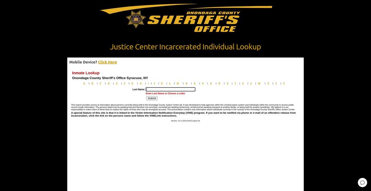 Preview of sheriff.ongov.net