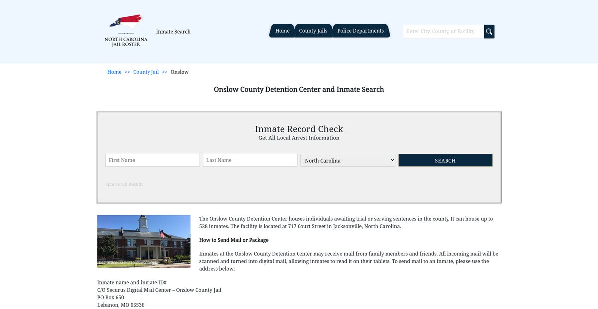 Preview of northcarolinajailroster.com