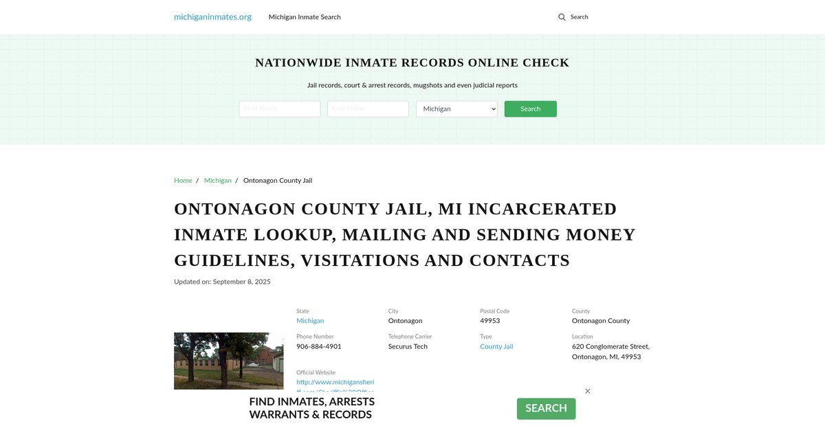 Preview of michiganinmates.org