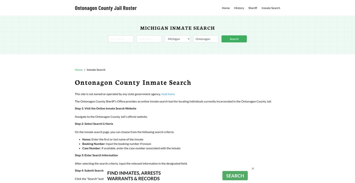 Preview of ontonagoncountyjail.org