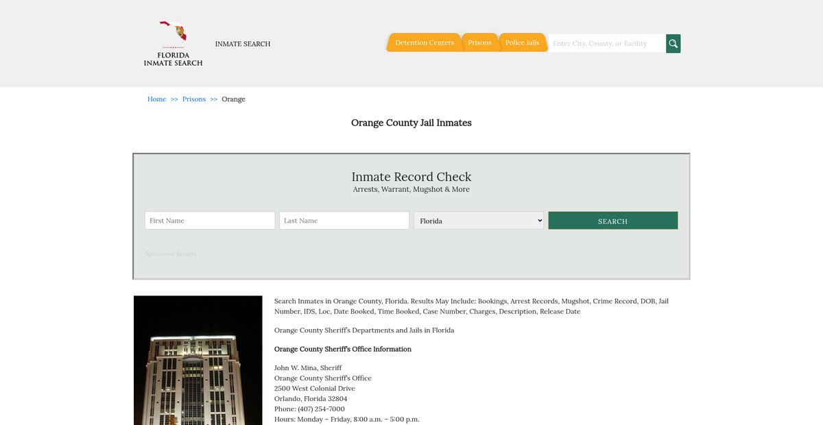 Preview of floridainmatesearch.net