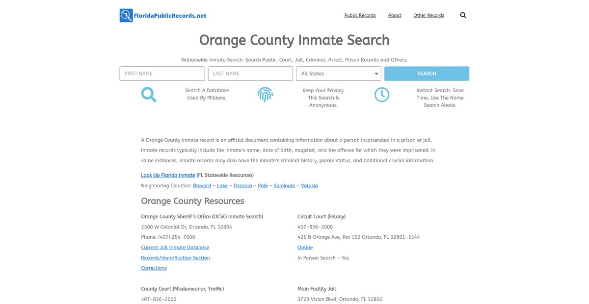 Preview of floridapublicrecords.net