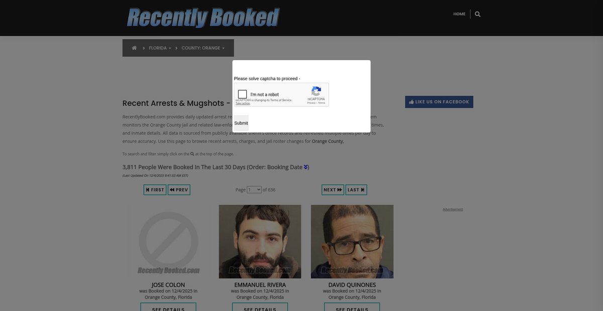 Preview of recentlybooked.com
