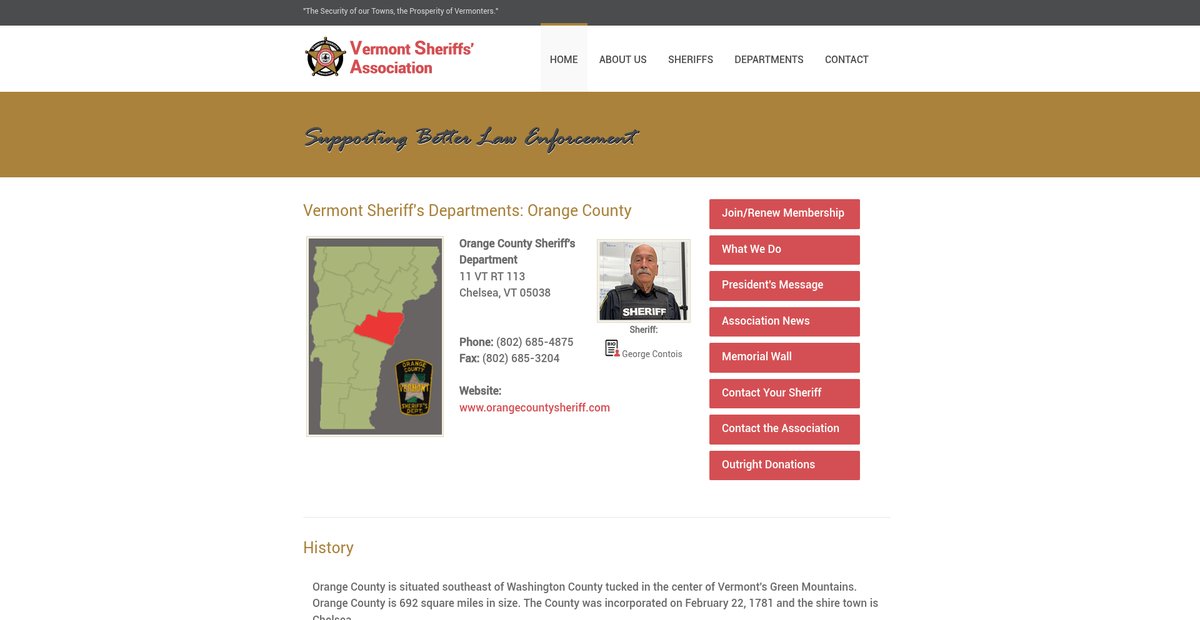 Preview of vtsheriffs.com