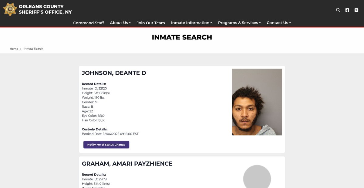 Preview of sheriff.orleanscountyny.gov