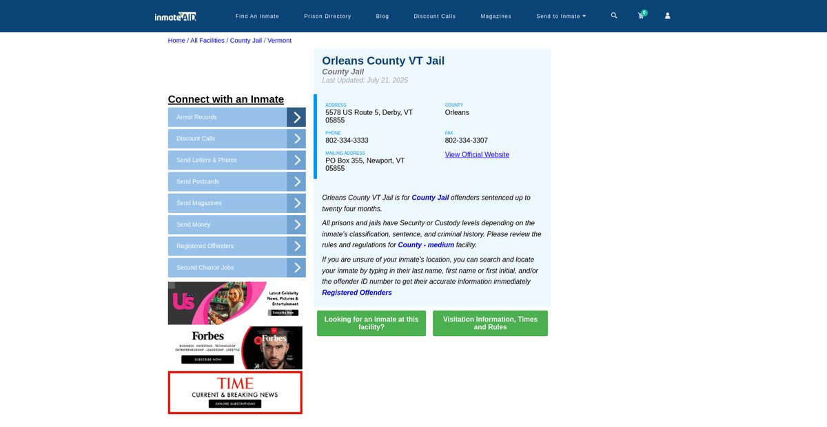 Preview of inmateaid.com