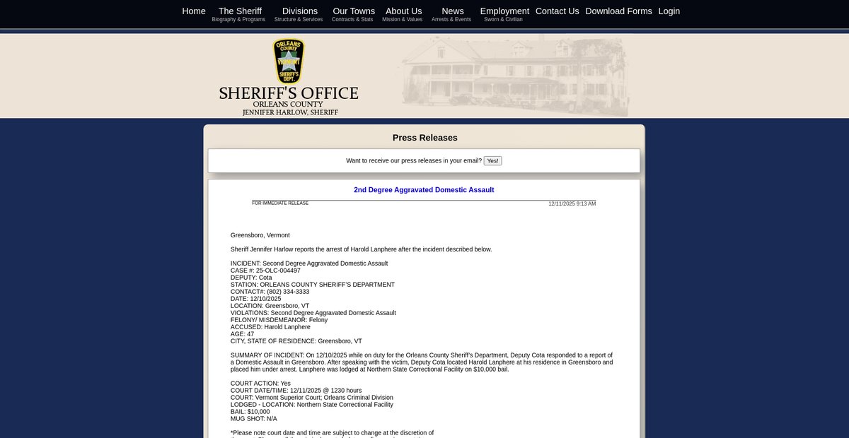 Preview of orleanscountysheriff.org