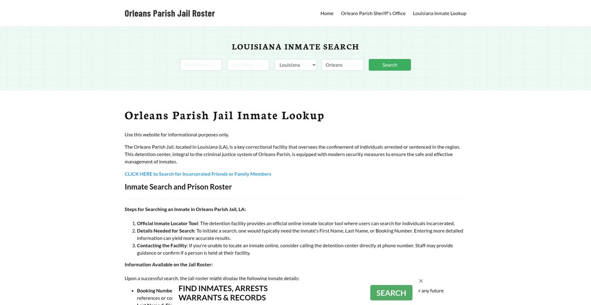 Preview of orleansparishjail.org
