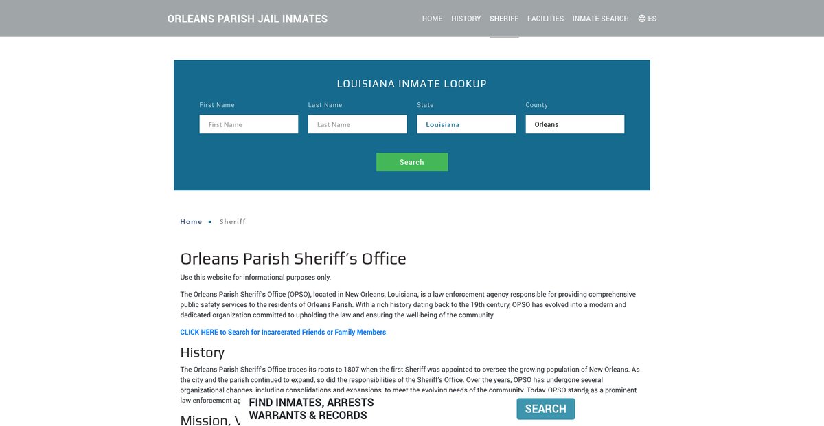 Preview of orleansparishjailroster.org