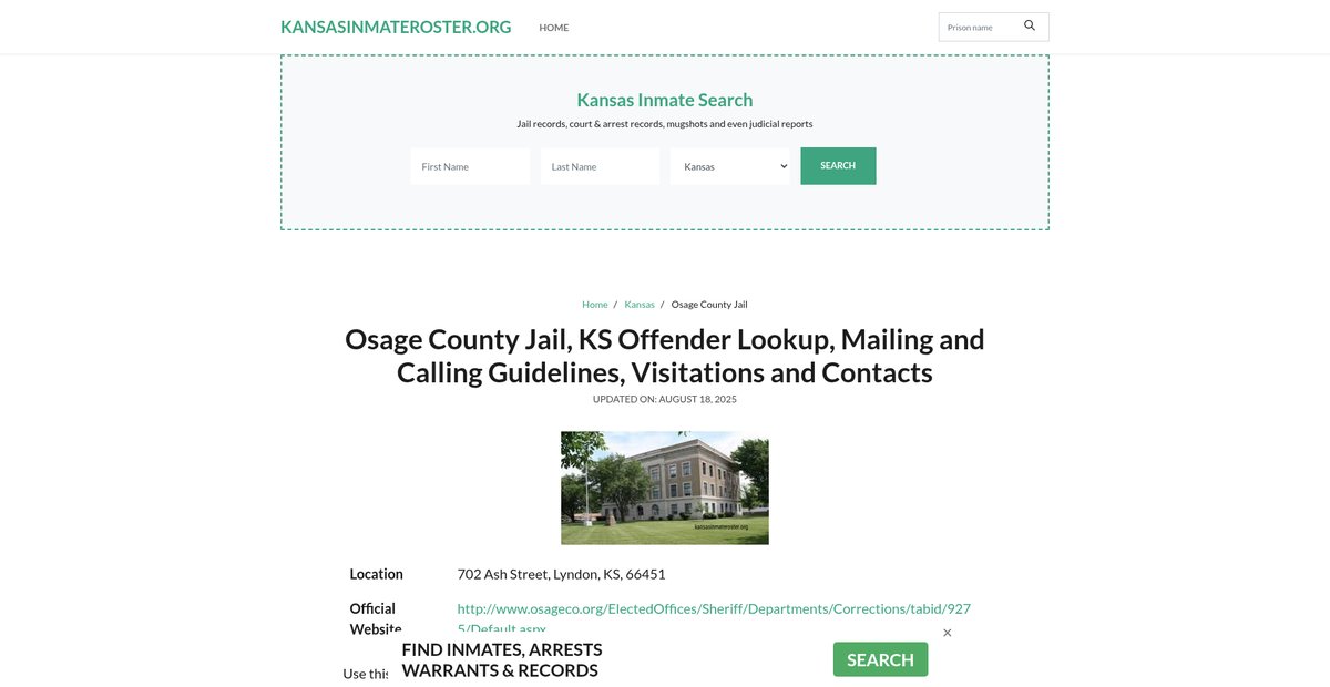 Preview of kansasinmateroster.org