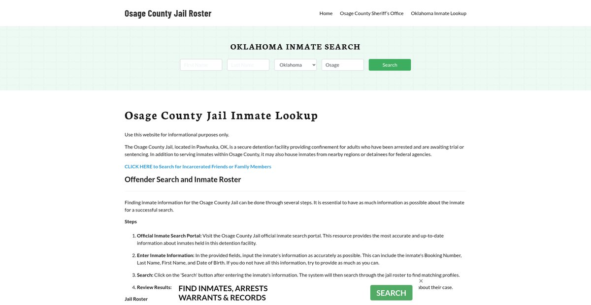 Preview of osagecountyjail.org