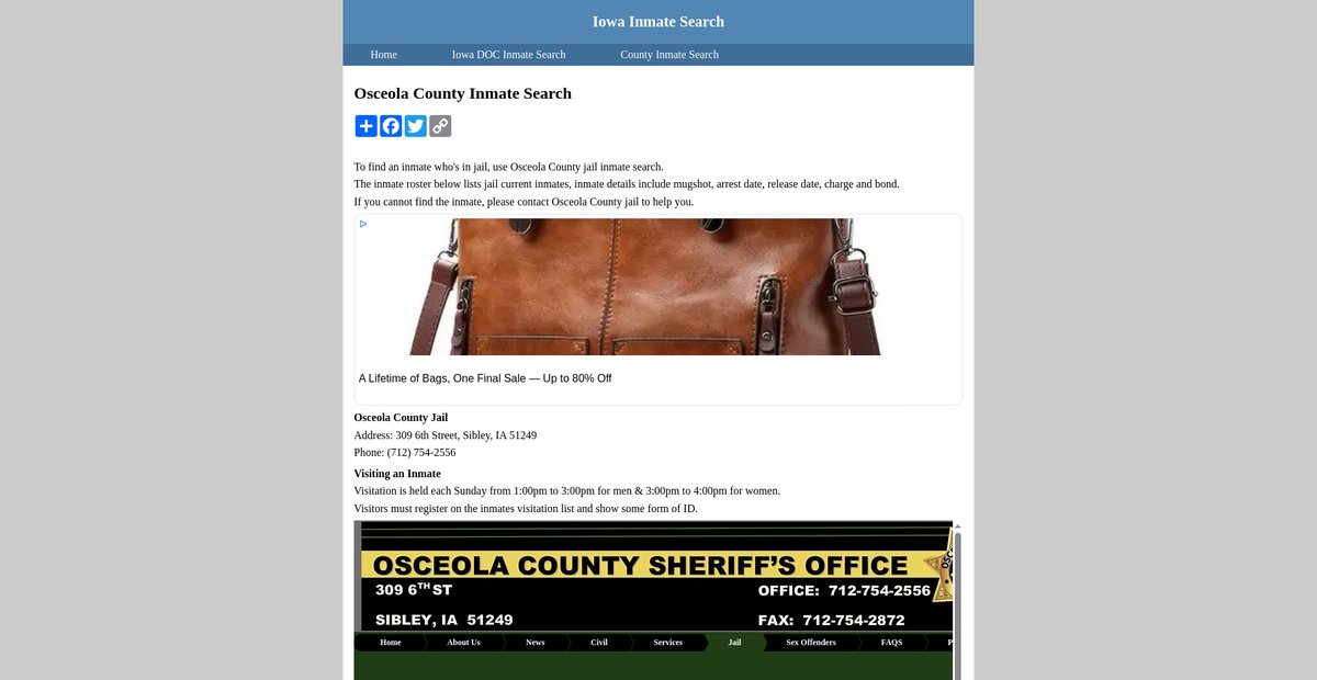 Preview of inmatesearchiowa.org