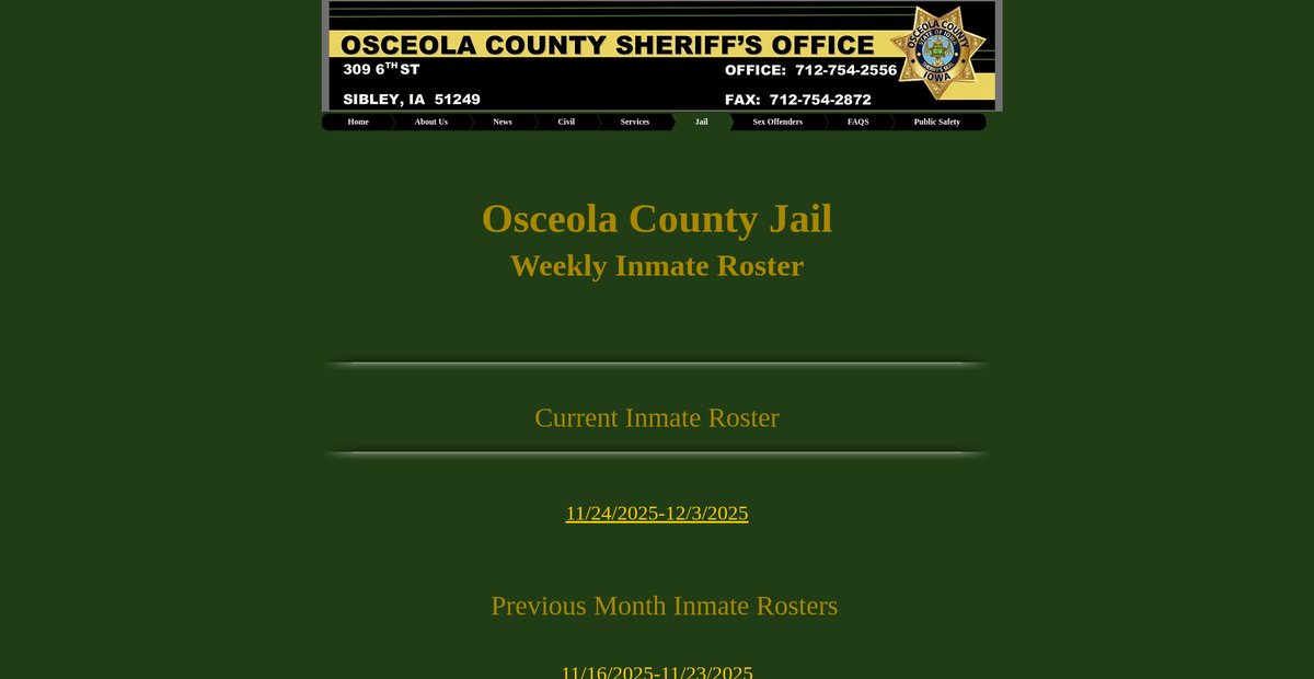 Preview of sheriffosceolacounty.org