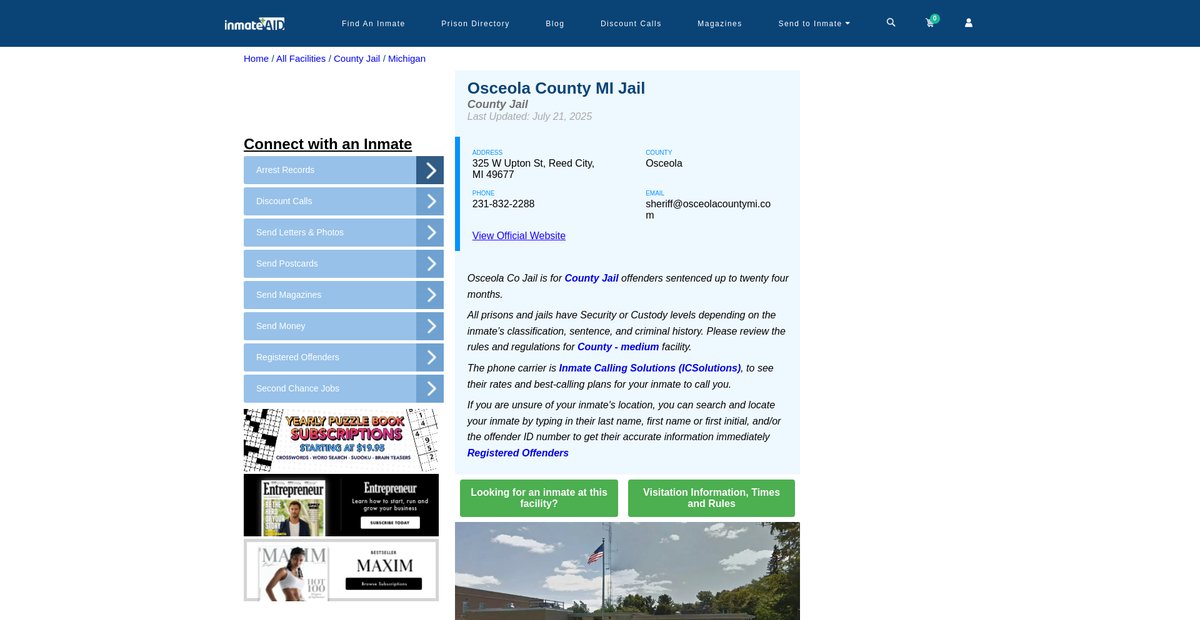 Preview of inmateaid.com