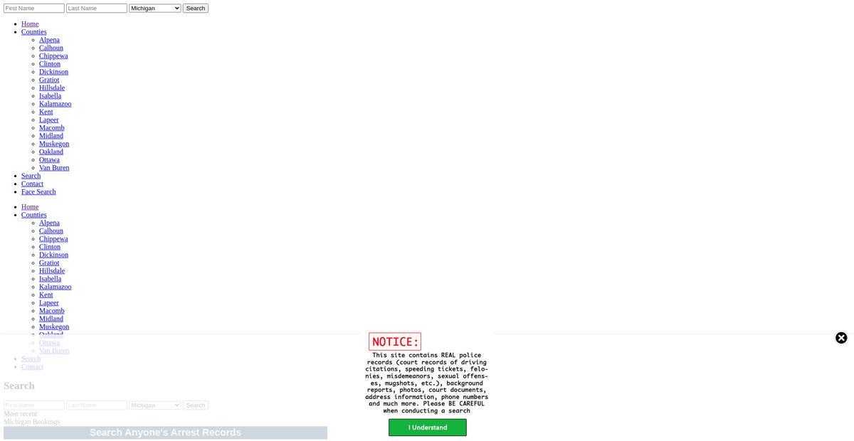 Preview of michigan.arrests.org