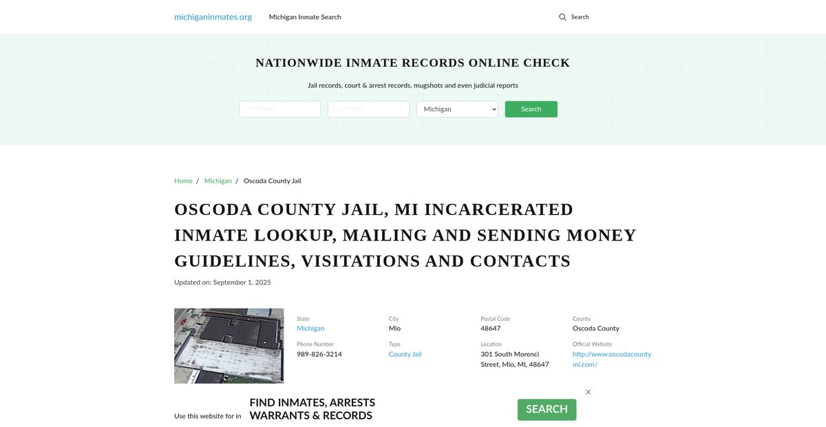 Preview of michiganinmates.org