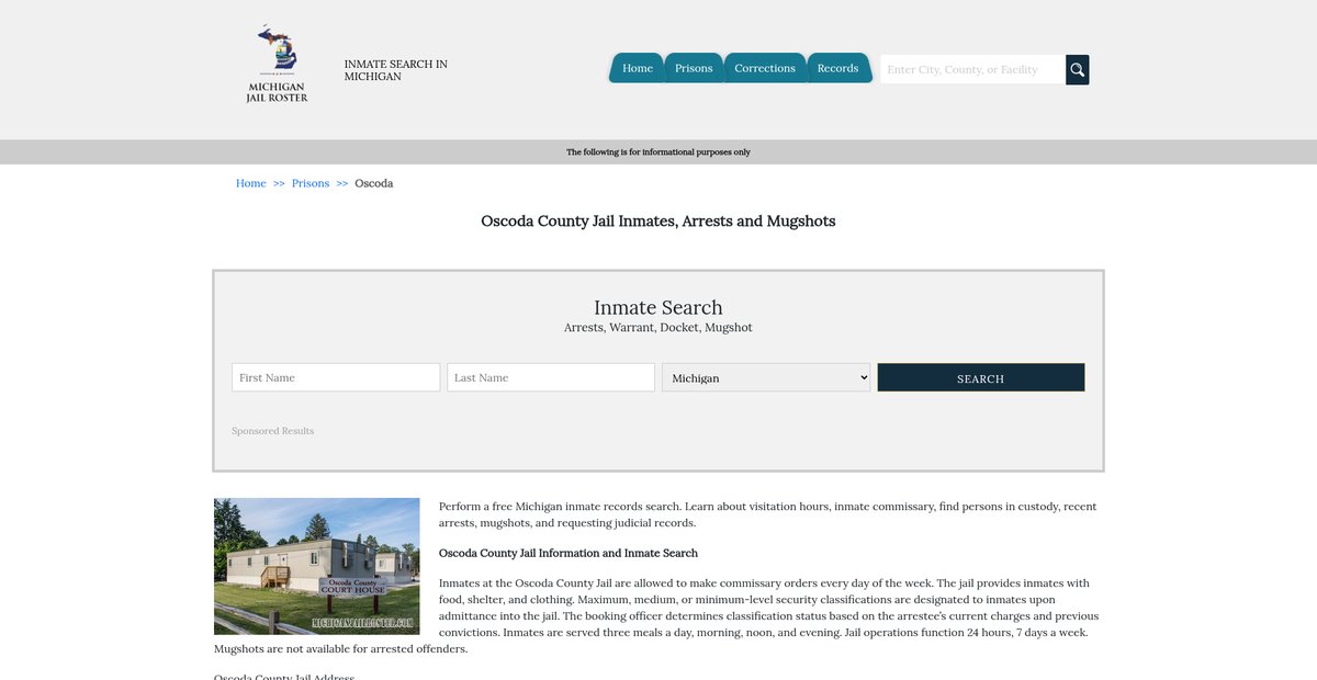 Preview of michiganjailroster.com