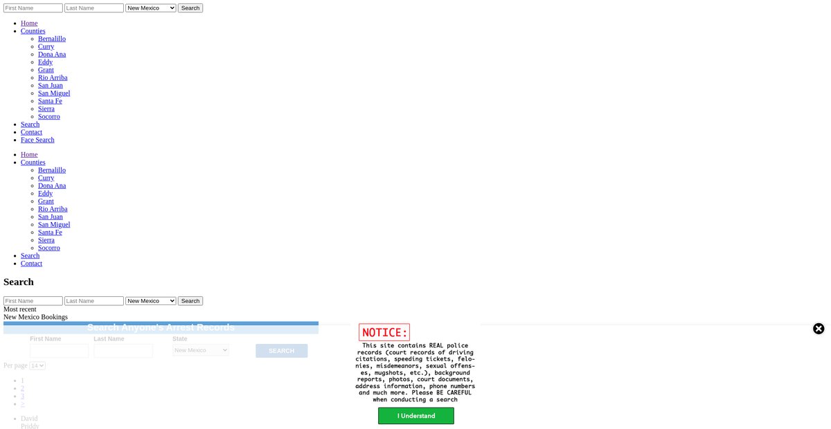 Preview of newmexico.arrests.org