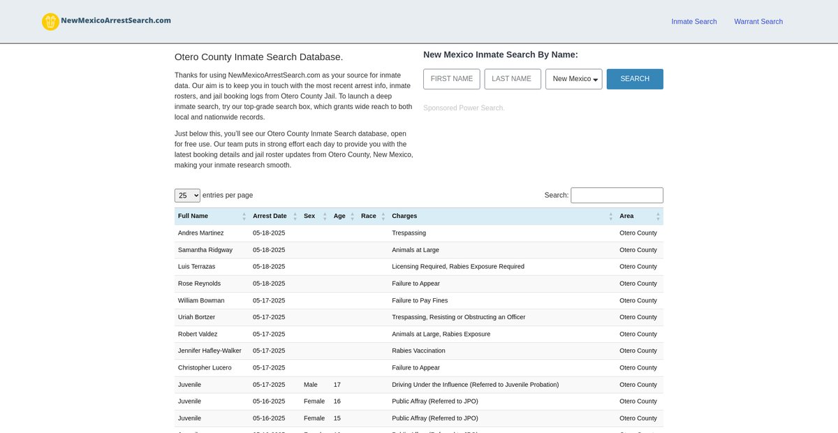 Preview of newmexicoarrestsearch.com