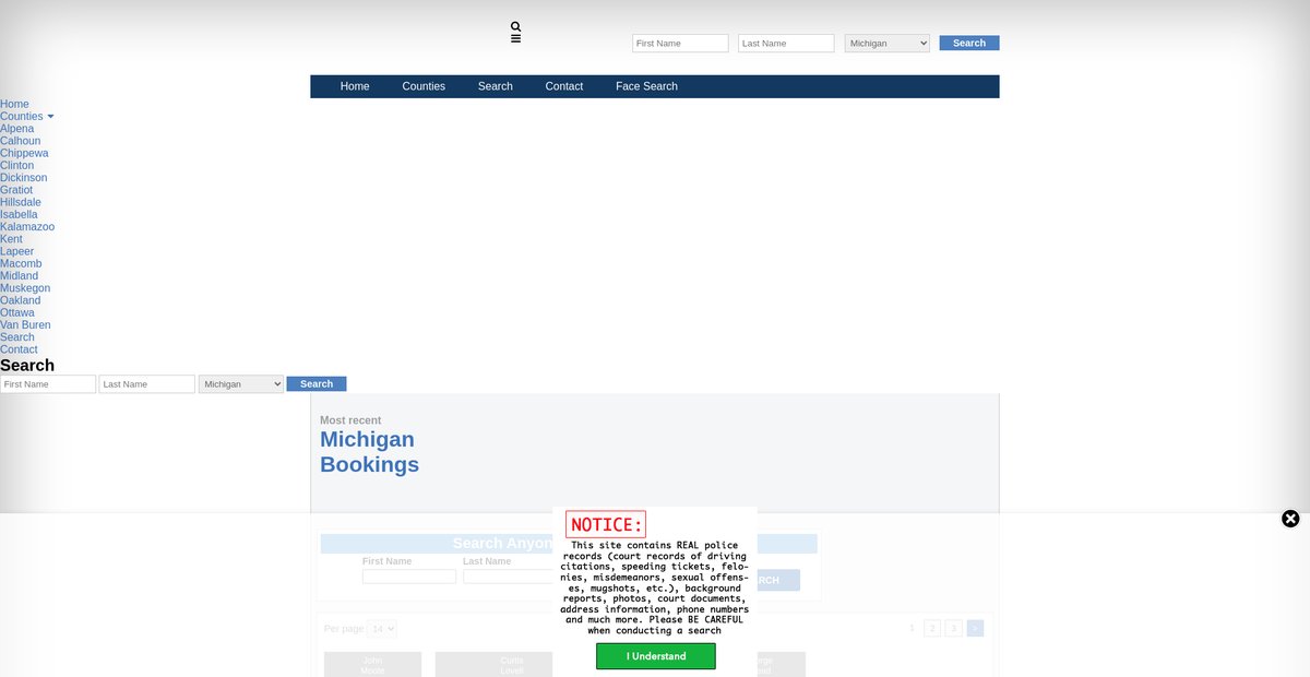 Preview of michigan.arrests.org