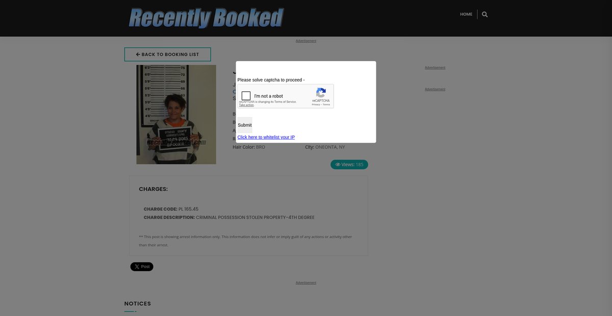 Preview of recentlybooked.com