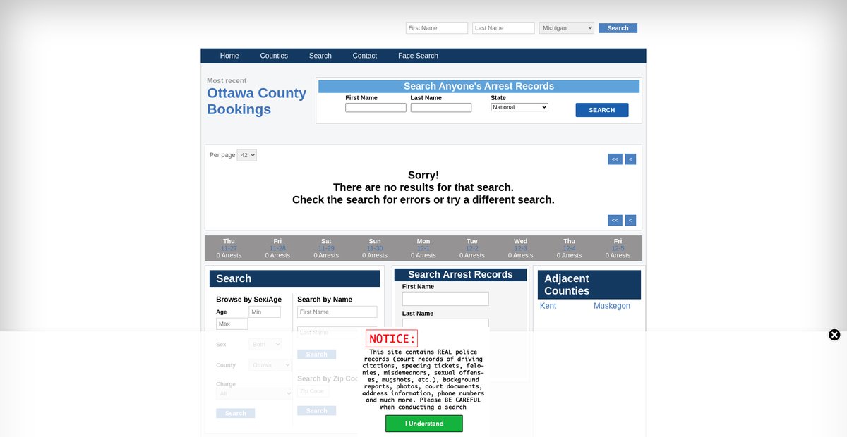 Preview of michigan.arrests.org