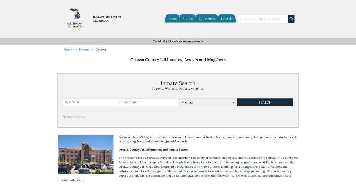 Preview of michiganjailroster.com