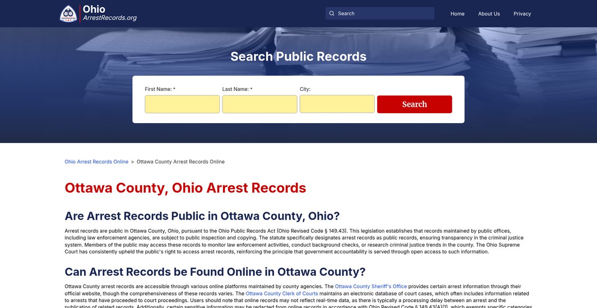 Preview of ohioarrestrecords.org