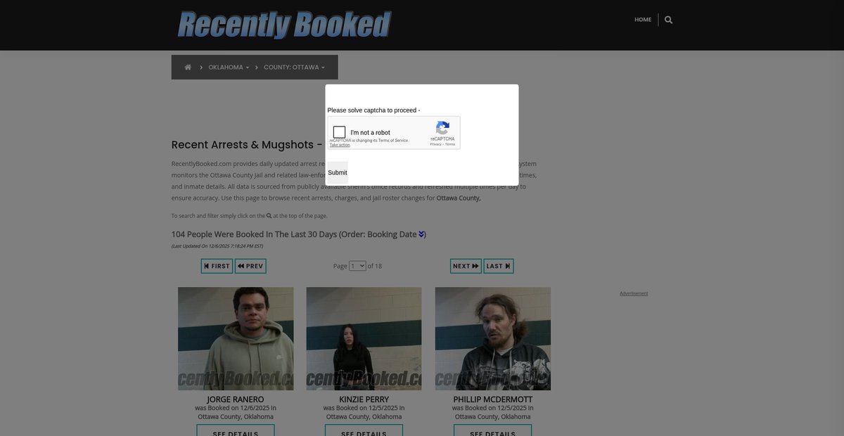 Preview of recentlybooked.com