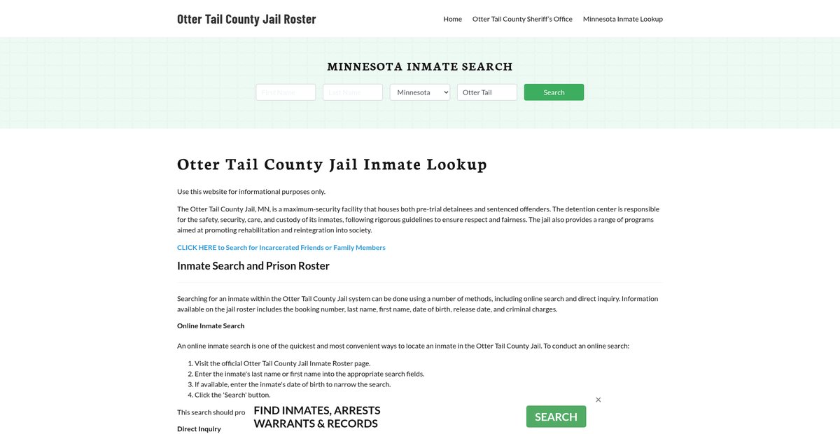 Preview of ottertailcountyjail.org