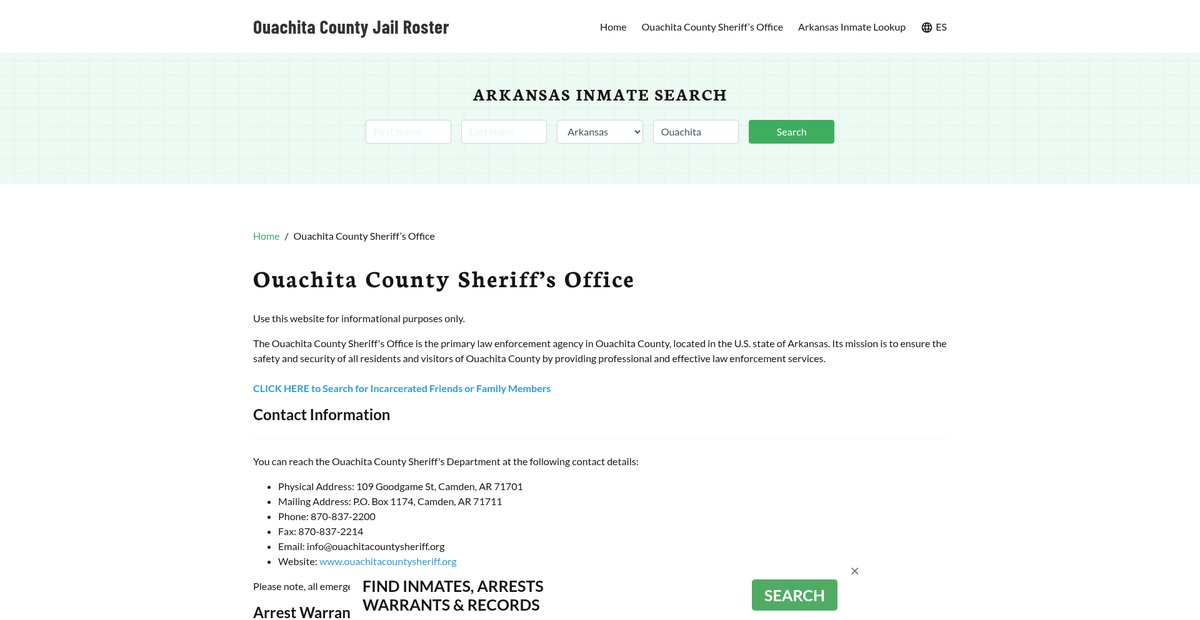 Preview of ouachitacountyjail.org