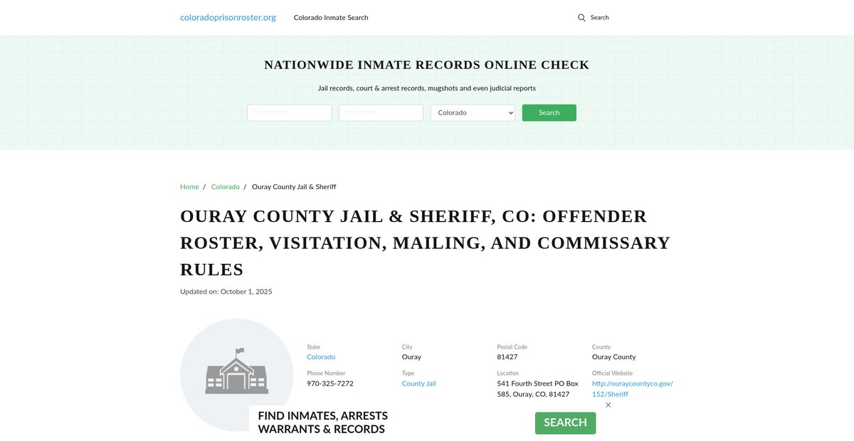 Preview of coloradoprisonroster.org