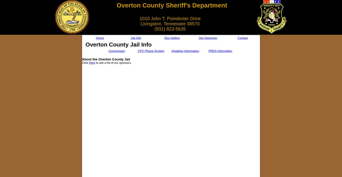 Preview of overtonsheriff.com