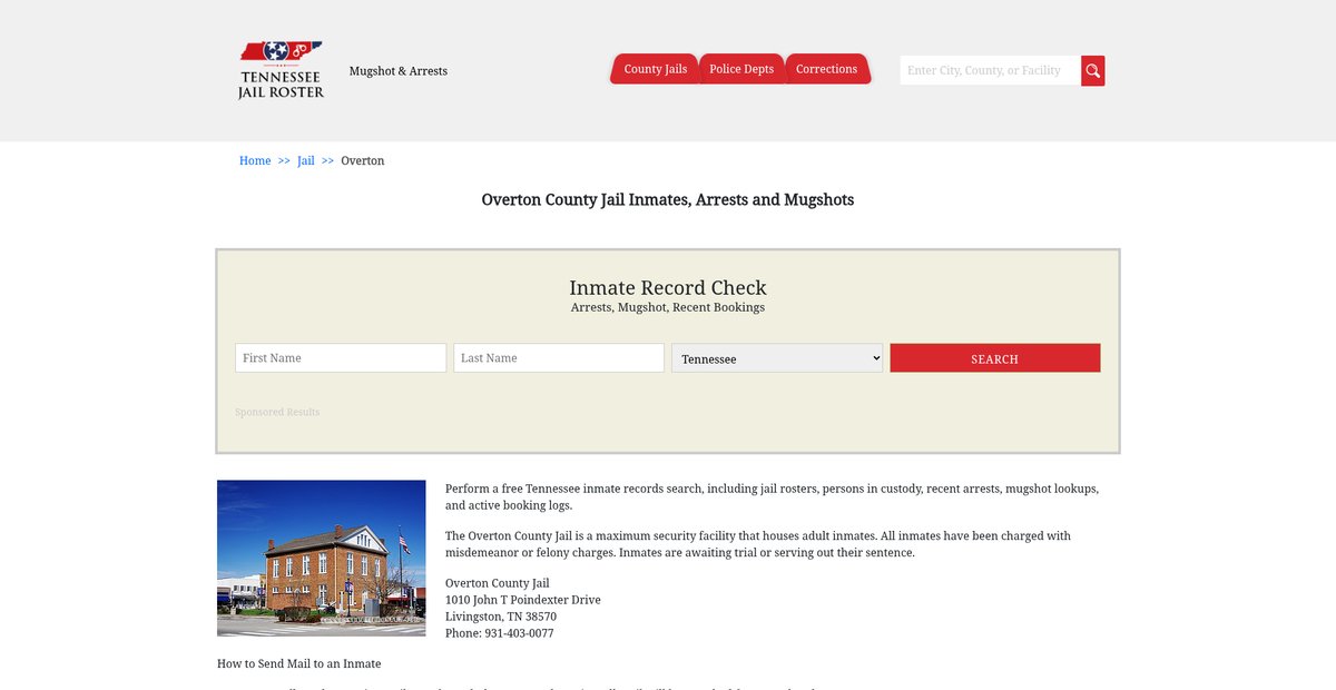 Preview of tennesseejailroster.com