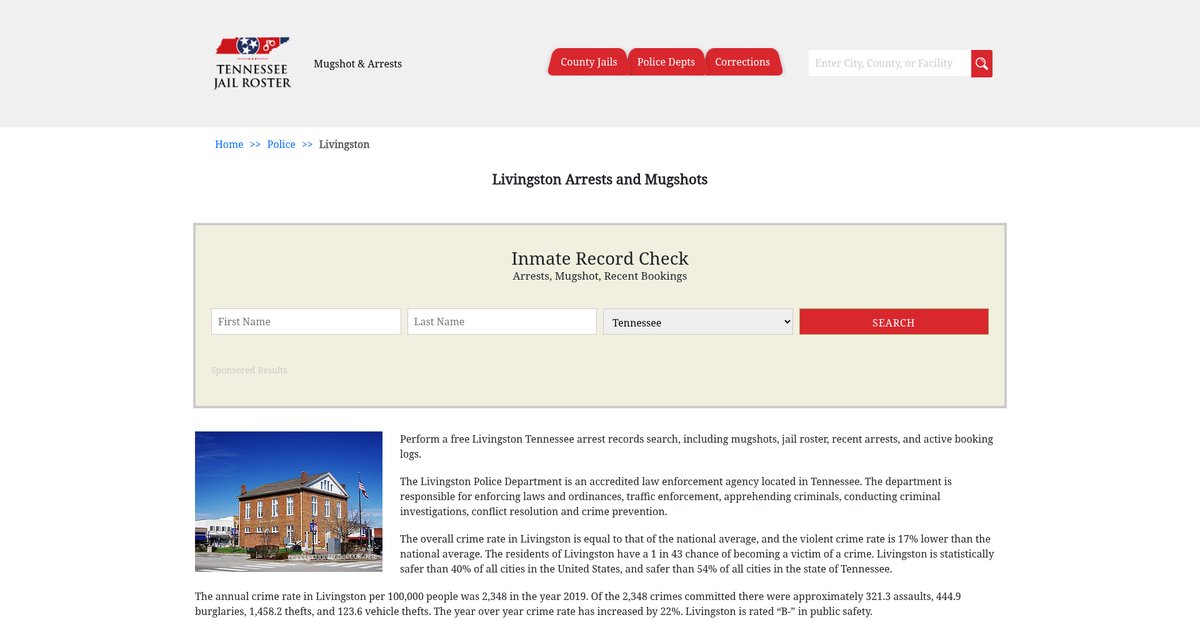 Preview of tennesseejailroster.com