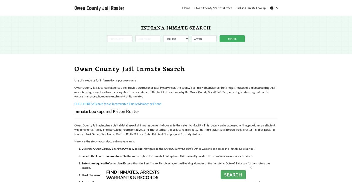 Preview of owencountyjail.org