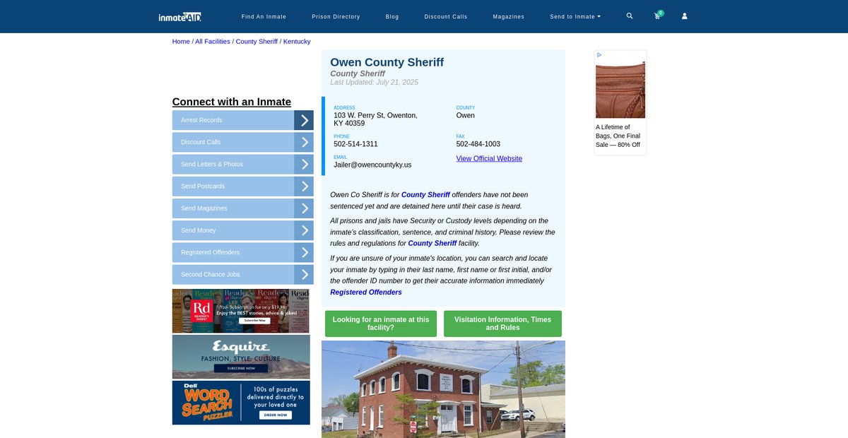 Preview of inmateaid.com