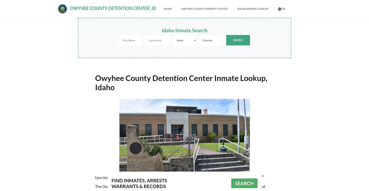 Preview of owyheecountydetentionid.org