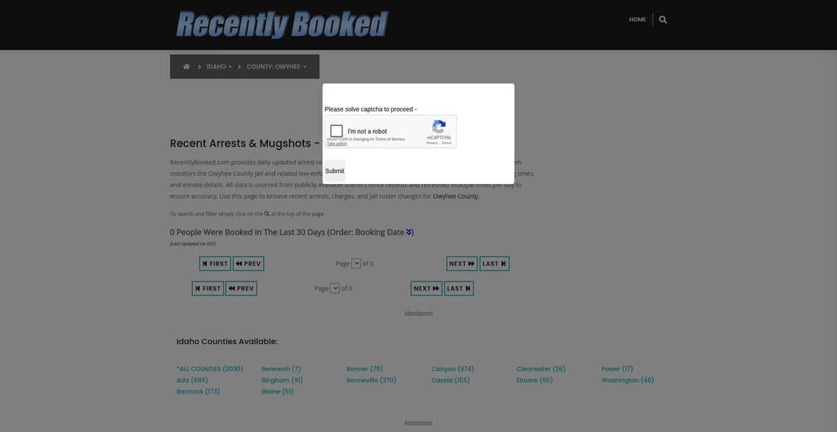Preview of recentlybooked.com