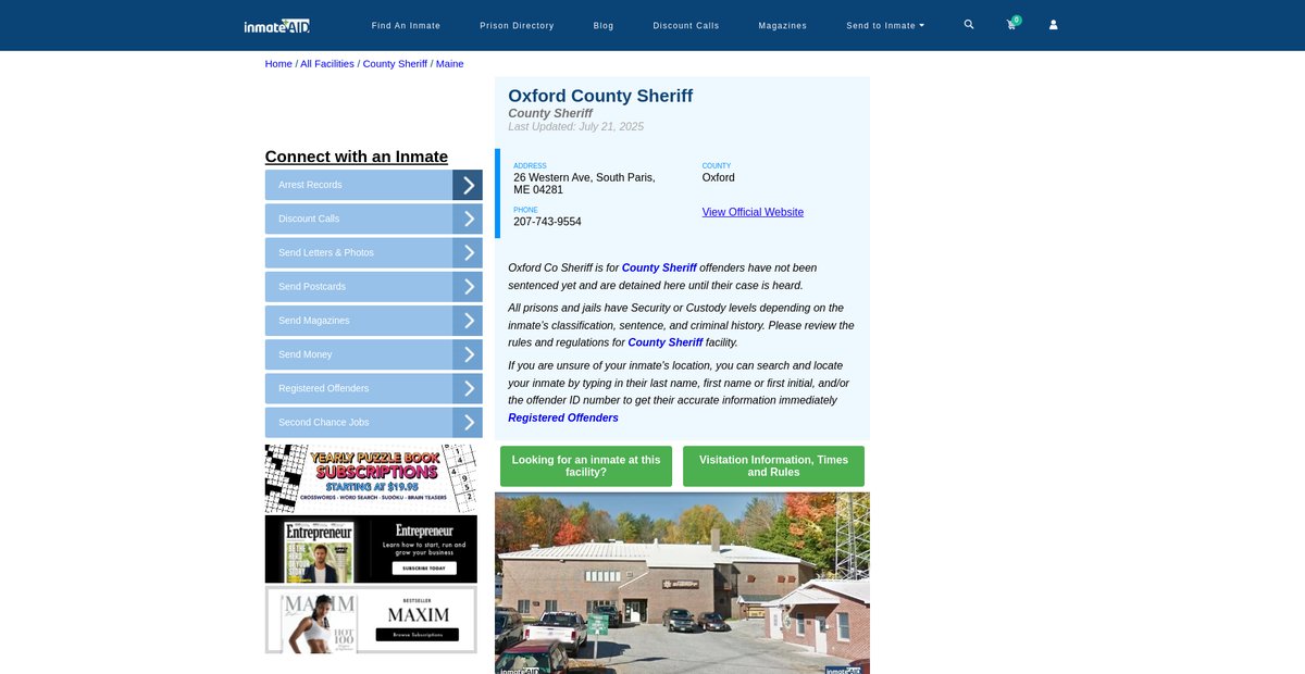 Preview of inmateaid.com