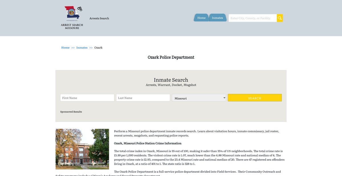 Preview of arrestsearchmissouri.org