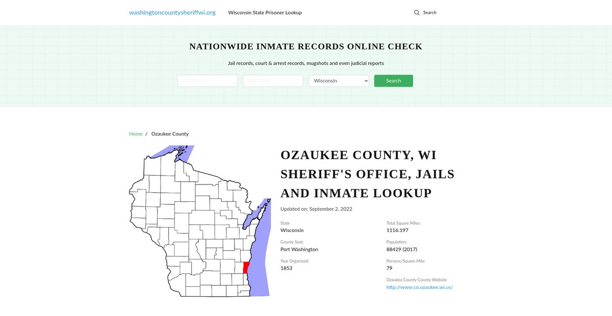 Preview of washingtoncountysheriffwi.org