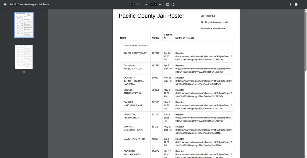Preview of jailrosters.org