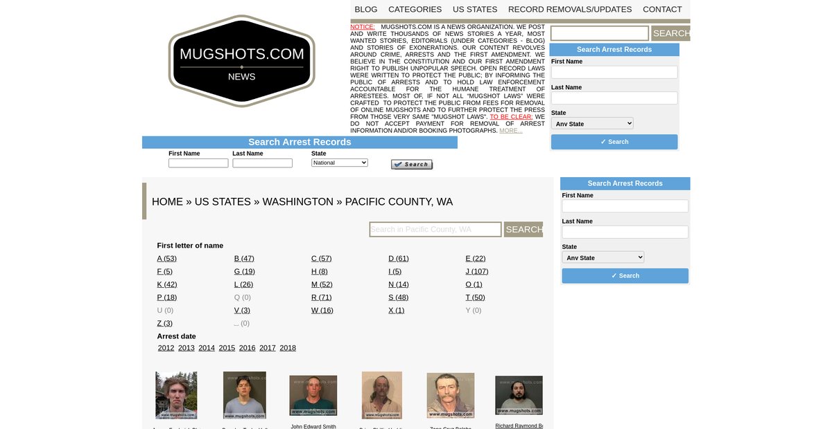 Preview of mugshots.com